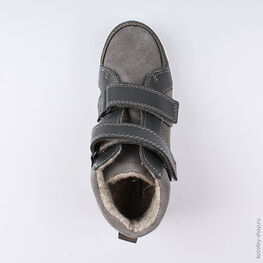 652110-32 Ботинки для мальчики серый фото №4