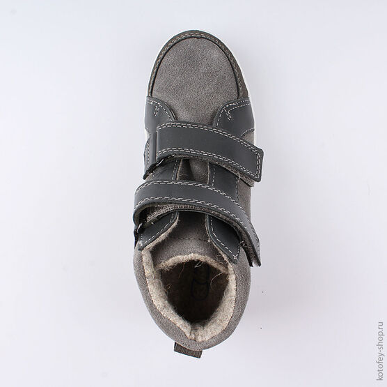 652110-32 Ботинки для мальчики серый фото №4