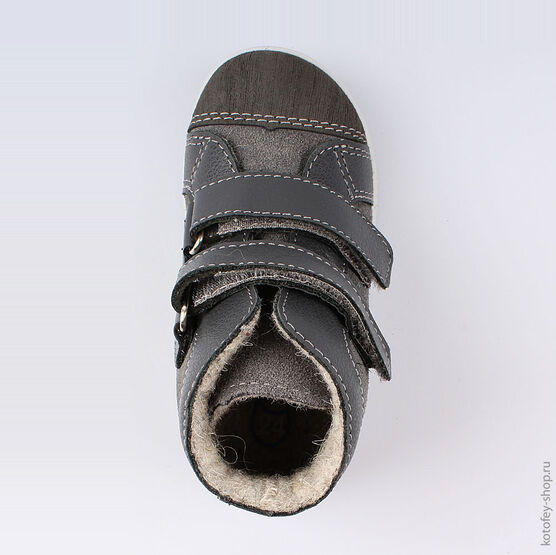 252129-32 Ботинки для мальчики серый фото №4