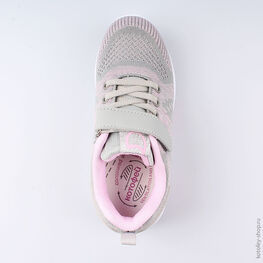 644211-71 Кроссовки с LED-подсветкой на подошве для девочки сер-роз фото №4