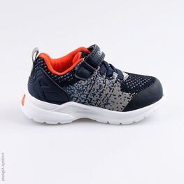 144100-72 Кроссовки с LED-подсветкой на подошве для мальчики син-ора фото №2