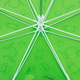 03707209-40 Зеленый зонт с гидрохромным принтом Крокодил-скейтер для мальчики зеленый фото №3