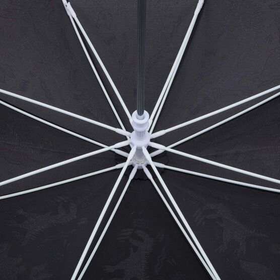 03707210-40 Черный зонт с гидрохромным принтом Динозавры для мальчики черный,оранжевый фото №3