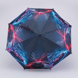 03707211-40 Черный зонт для детей Автогонки для мальчики черный фото №2
