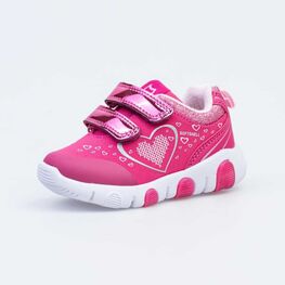144163-71 Кроссовки с LED-подсветкой на подошве для девочки фуксия