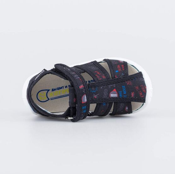 221147-12 Хлопковые сандалии Солнечные очки для мальчики черный фото №4
