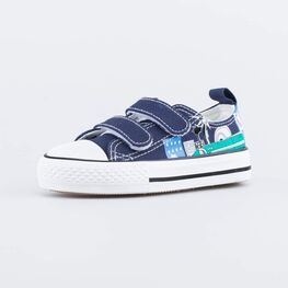 331276-12 Синие кеды из хлопка Город для мальчики синий