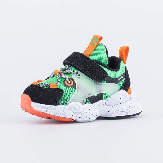 144213-71 Легкие кроссовки для мальчика для мальчики чер-зел