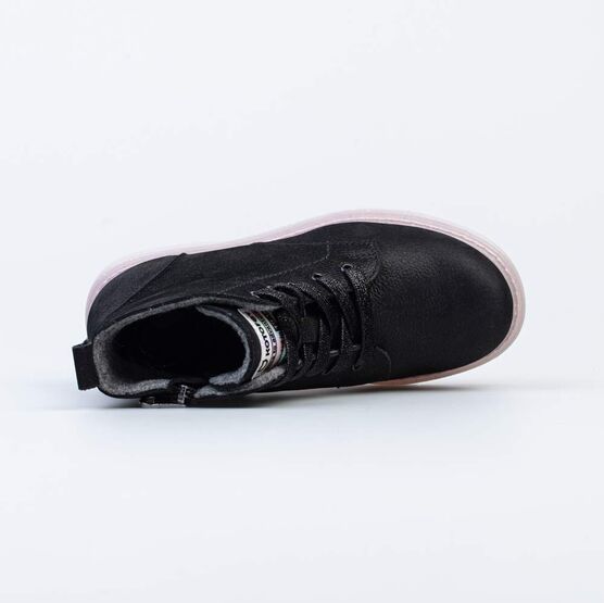 652212-31 Черные утепленные ботинки для девочки черный фото №4