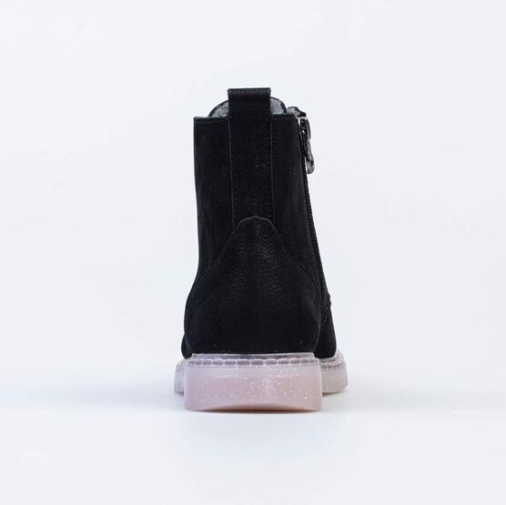 652212-31 Черные утепленные ботинки для девочки черный фото №5