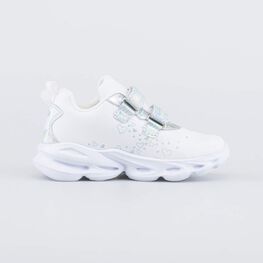 344435-73 Белые кроссовки с LED и Softshell для девочки белый фото №2