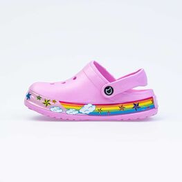 525079-01 Клоги пляжные с LED-подсветкой для девочки розовый фото №2
