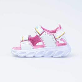 123013-11 Пляжная обувьс LED-подсветкой на подошве для девочки персиковый фото №2