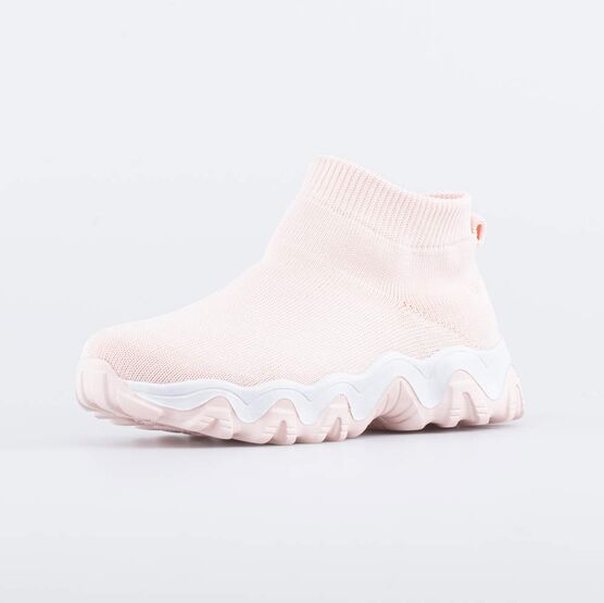 641030-11 Кроссовки-носки из вязаного текстиля для девочки розовый