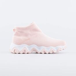 641030-11 Кроссовки-носки из вязаного текстиля для девочки розовый фото №2