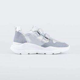 532274-21 Кожаные полуботинки для девочки для девочки серебристый фото №2