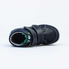 152303-22 Кожаные ботинки на липучках Динозавр для мальчики синий фото №4