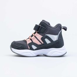 354060-71 Ботинки для девочки сер-роз фото №2