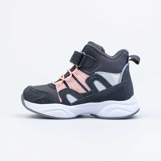 354060-71 Ботинки для девочки сер-роз фото №2