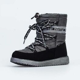 764921-43 Мембранные сапожки для девочки черный