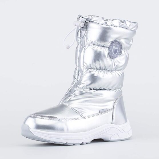 764924-42 Мембранные сапожки для девочки серебрист.