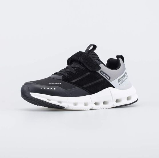 744282-12 Кроссовки с Softshell и усиленной амортизацией для мальчики черный + серый