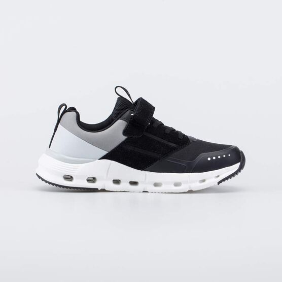 744282-12 Кроссовки с Softshell и усиленной амортизацией для мальчики черный + серый фото №2