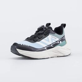 744285-12 Кроссовки с Softshell и быстрой шнуровкой для мальчики черный + серый