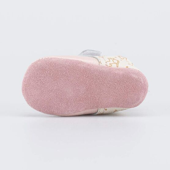 002138-21 Кожаные пинетки на липучке Коняшка для девочки розовый фото №3