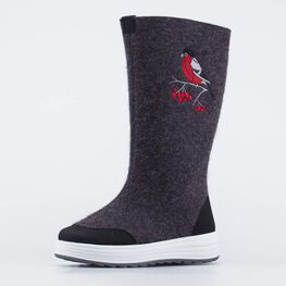 867132-01 Женские валенки без подкладки Снегирь для девочки темно-серый