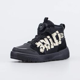 452135-43 Зимние ботинки с системой быстрой шнуровки для мальчики черный