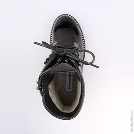 654023-31 Ботинки для девочки черный фото №4