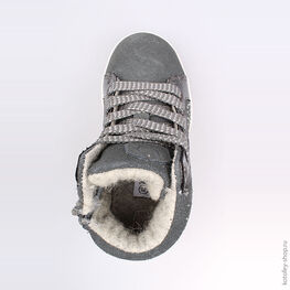 354017-32 Ботинки для девочки серый фото №4