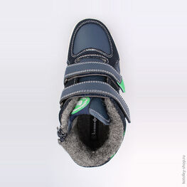 654029-32 Ботинки для мальчики син-зел фото №4