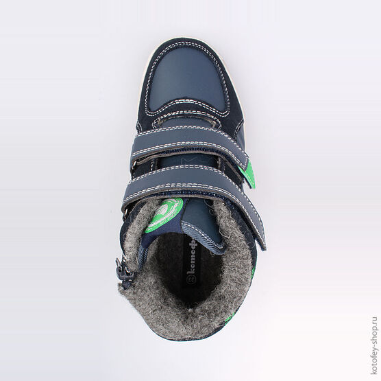 654029-32 Ботинки для мальчики син-зел фото №4