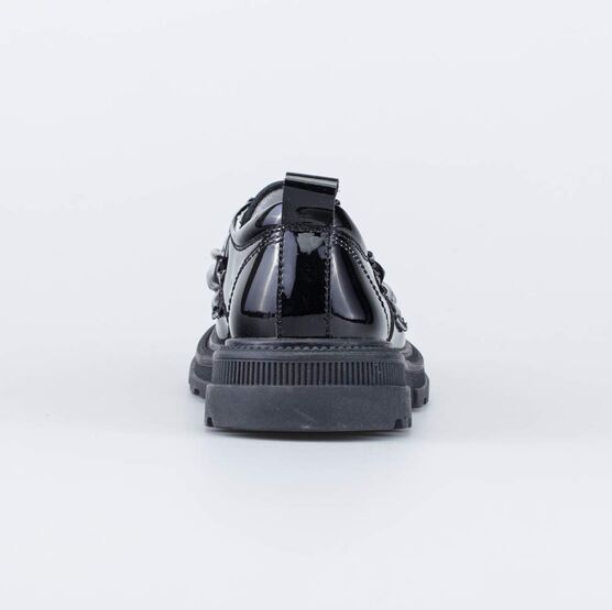 634161-21 Лаковые лоуферы для девочки для девочки черный фото №5