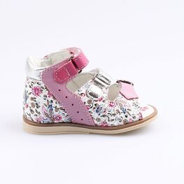 022088-22 Босоножки для девочки кожаные для девочки бел-сир фото №2