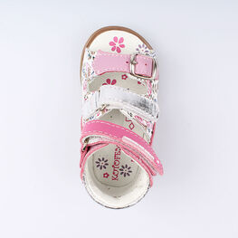 022088-22 Босоножки для девочки кожаные для девочки бел-сир фото №4