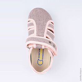 421024-11 Босоножки текстильные для девочки розовый фото №4