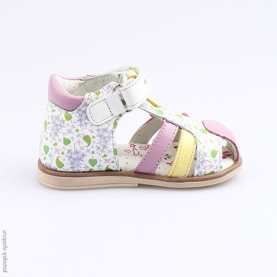 022091-21 Туфли летние для девочки сир-цве фото №2