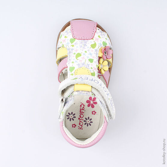 022091-21 Туфли летние для девочки сир-цве фото №4