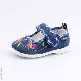 131123-11 Текстильная обувь для девочки светло-синий