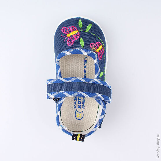 131123-11 Текстильная обувь для девочки светло-синий фото №4