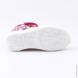 421022-11 Босоножки текстильные для девочки фук-цве фото №3