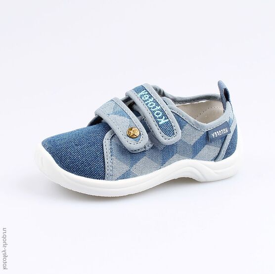 231118-11 Текстильная обувь для мальчики голубой