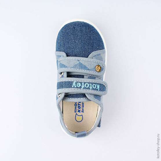 231118-11 Текстильная обувь для мальчики голубой фото №4