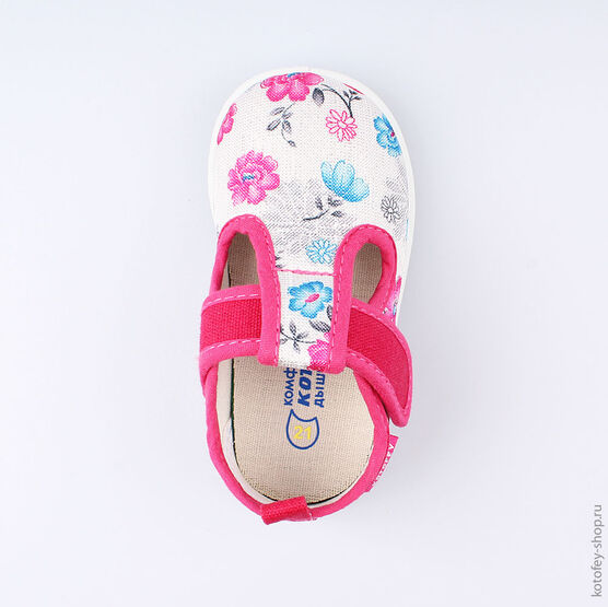 131066-11 Текстильная обувь для девочки цве-фук фото №4