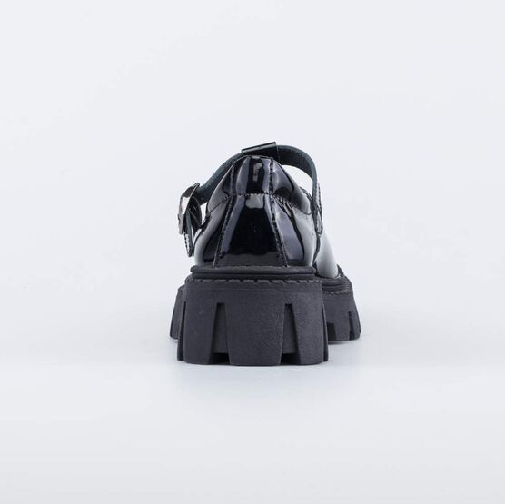 732360-21 Кожаные лаковые туфли для девочки-подростка для девочки черный фото №5