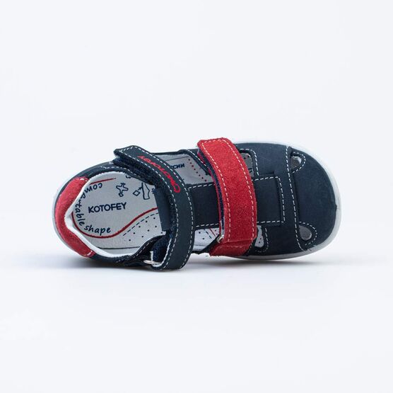 322135-24 Кожаные сандалии синий-красный для мальчики синий фото №4