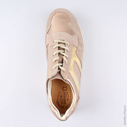 732195-24 Полуботинки для девочки беж-зол фото №4